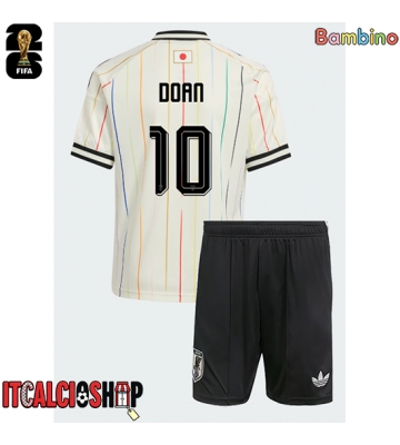 Giappone Ritsu Doan #10 Seconda Maglia Bambino Mondiali 2026 Manica Corta (+ Pantaloni corti)